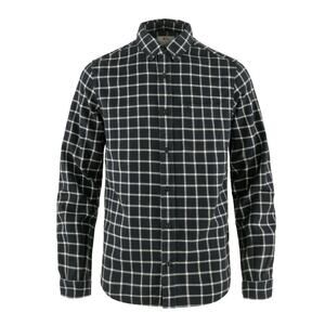 Fjallraven Sample Men’s Ovik Flannel Plaid Long Sleeve Shirt Medium Navy Blue